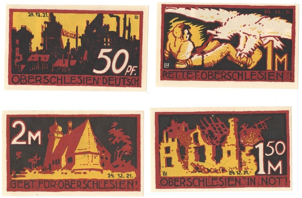 Banknoty zastępcze (notgeldy) Helmstedt, Czerwony Krzyż, 4 sztuki