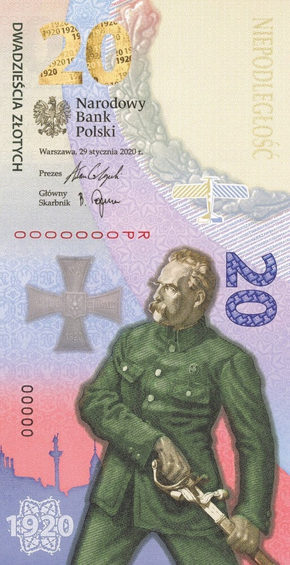 20 zł banknot - Bitwa Warszawska 1920